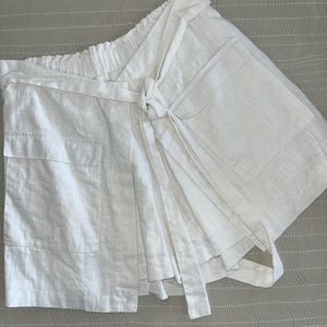 White Linen Skort